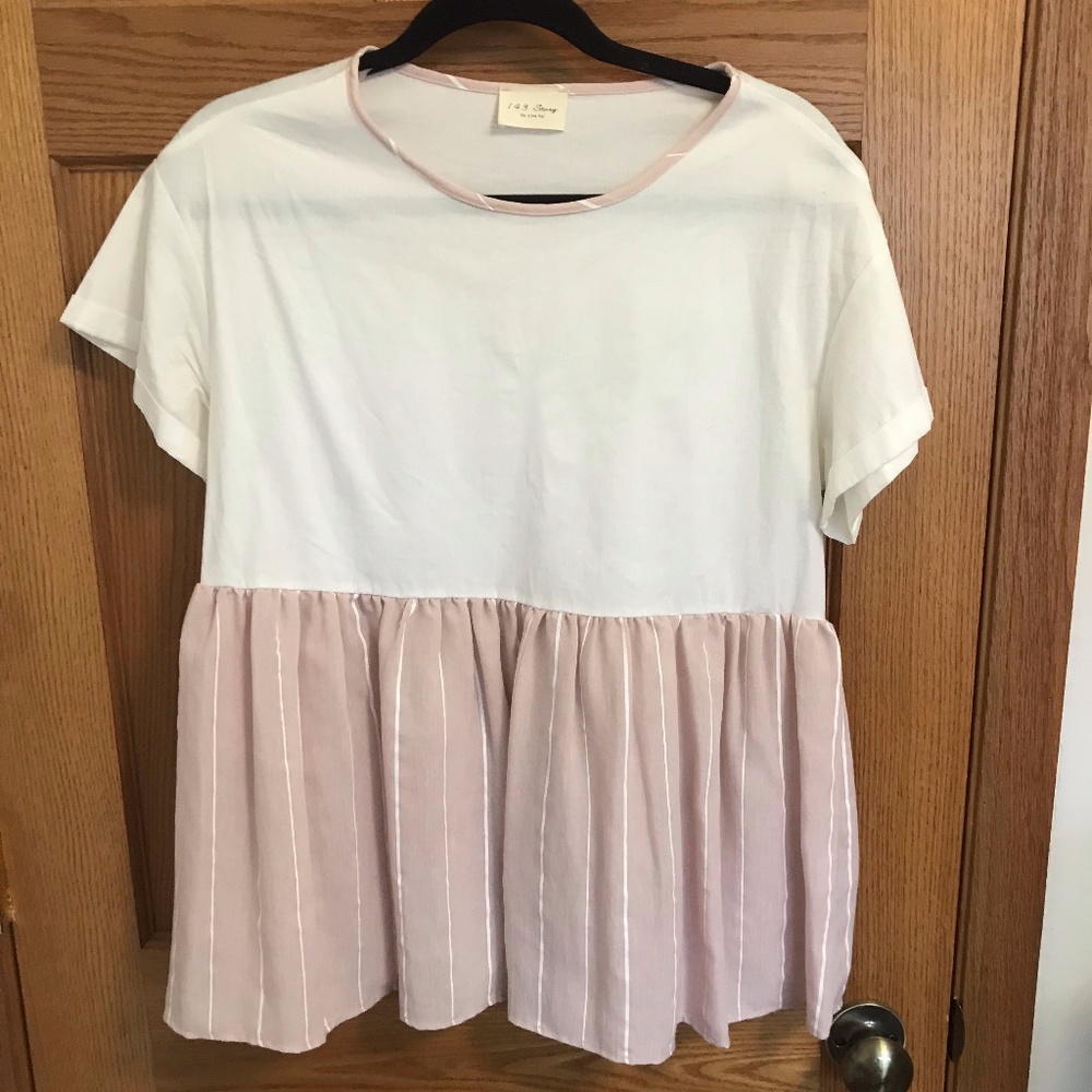 Luca and Grae - White and Pink Shirt